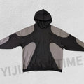 Custom Manufacturer Hoodie Cotton No String Graphic Heavyweight Distressed Vintage Patchwork Streetwear Hoodie