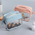 2022 Custom Clear Leather Makeup Bags Zipper PVC Cosmetic Pouch Travel Luggage Organization Bag Personalised Beauty Toiletry Bag