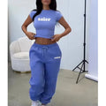 Women 2 Piece Sets Summer 2026 Women's Clothing Wholesale Tracksuits for Women Custom Ladies Ribbed Crop Tank Top and Pants Set