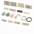 Custom Charms Zinc Alloy Metal Gold Designer Logo Screw on Plates Branded Blank Lazer Name Tag Logo Laser Tag Labels for Handbag