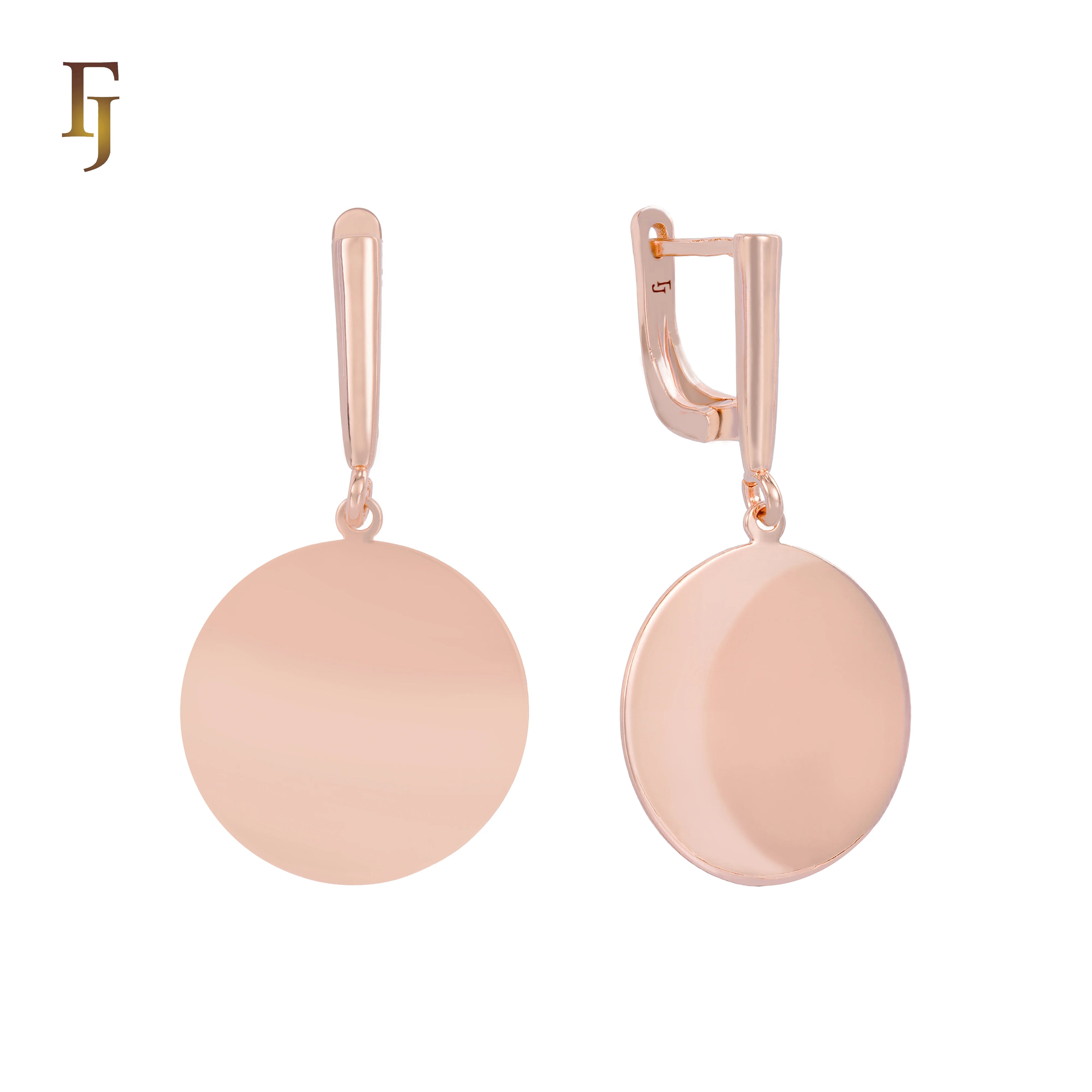 FJ Fallon Fashion Jewelry Clip-On Earrings Plated in Rose Gold Brass Based