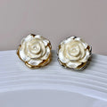 Rose Button  Small Fragrant Jacket Metal Decoration Button for Vintage Woolen Coat Button Flower Cheongsam