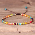 Boho Ethnic Rainbow Natural Stone Jasper Tube Beads Bracelet New Fashion Multi Colors Dainty Bracelet Beach Jewelry Dropshipping