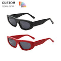 Luxury Brand TAC Polarized Lens Sunglasses for Women Custom Logo Acetate Frame in Red Fashionable for Small Face