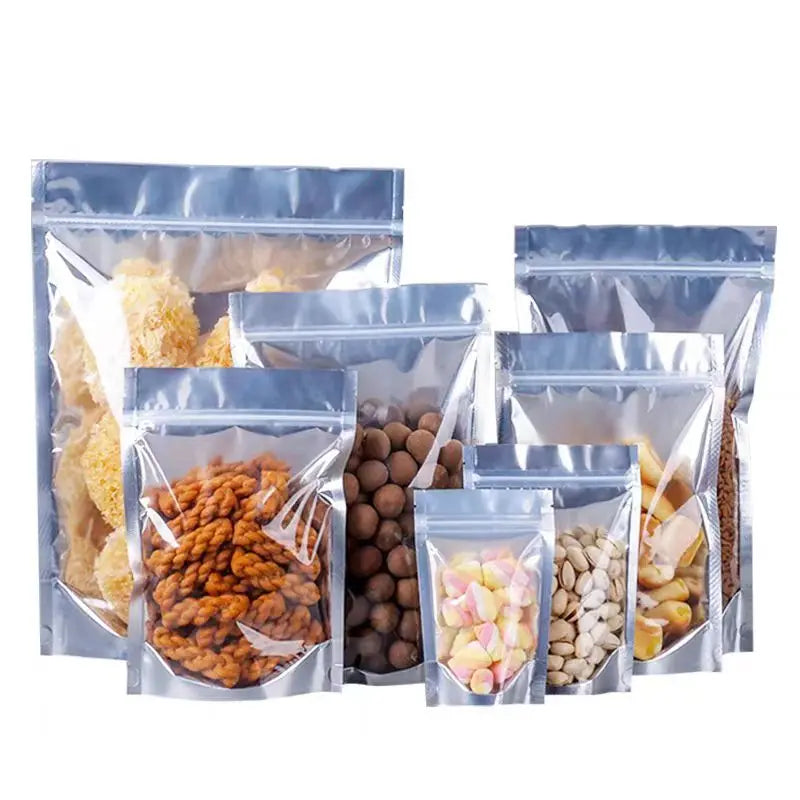 Custom Printed Food Grade Snack Candy Aluminum Foil Tea Pouches Plastic Zipper 100g 500g 1g Mylar Dry Pet Food Packaging Bag