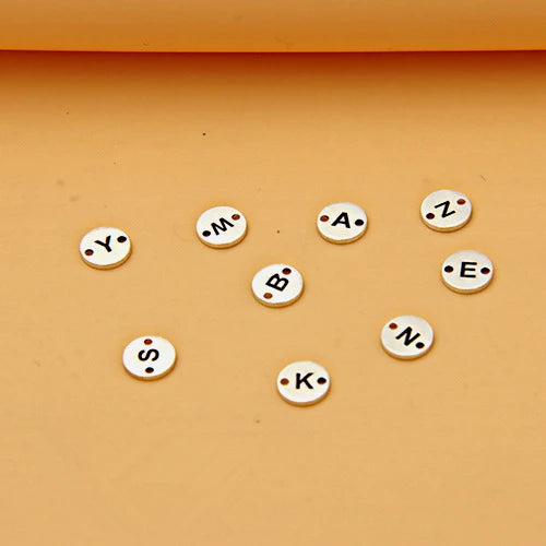 925 Sterling Silver Letter Connector Jewelry Findings & Component for DIY Bracelet and Necklace