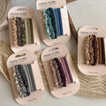 PT034E Hot Seller Fashion Popular Eco-friendly Satin Headband Scrunchies 6 Pieces of Set Small Scrunchies Delicate Fabric