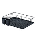 Multifunctional Black Metal Iron Kitchen Organizer Storage Holders Plate Sink Dish Drying Racks for Tool Organization