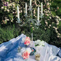 Wedding Table Decoration 5 Arm Crystal Glass Candle Holder Candelabra  Candlestick for Wedding Centerpiece Party Home Decoration