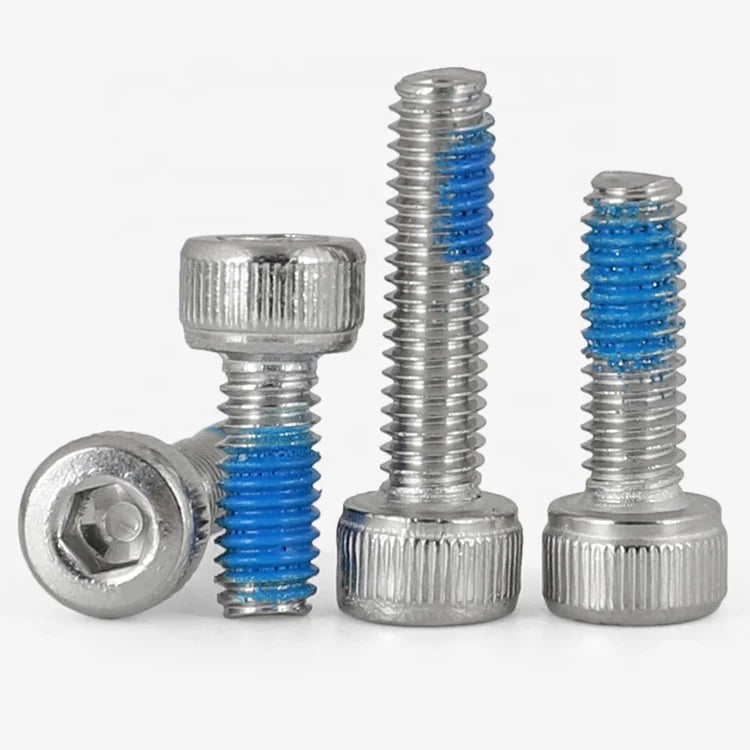 China Manufacture Stainless Steel Nylok Coating Socket Allen Head Screw for Prevent Loosening Anti-Loosening Screw