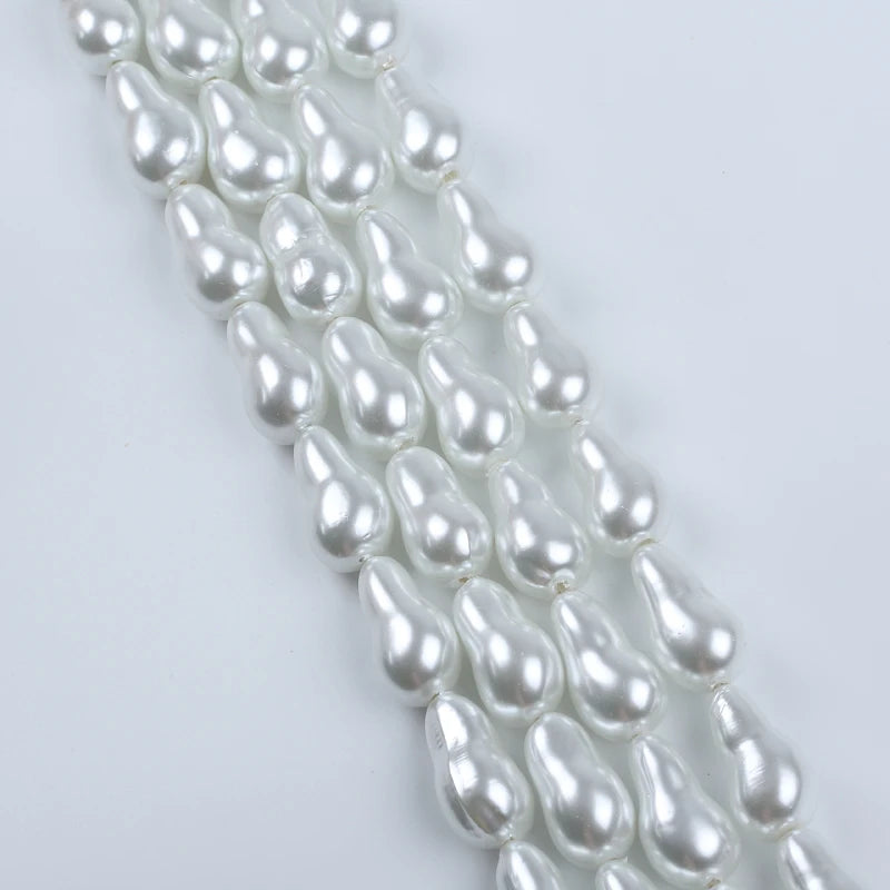 Natural Pearls Wholesale 18x24mm White Baroque Mother of Pearl Strands