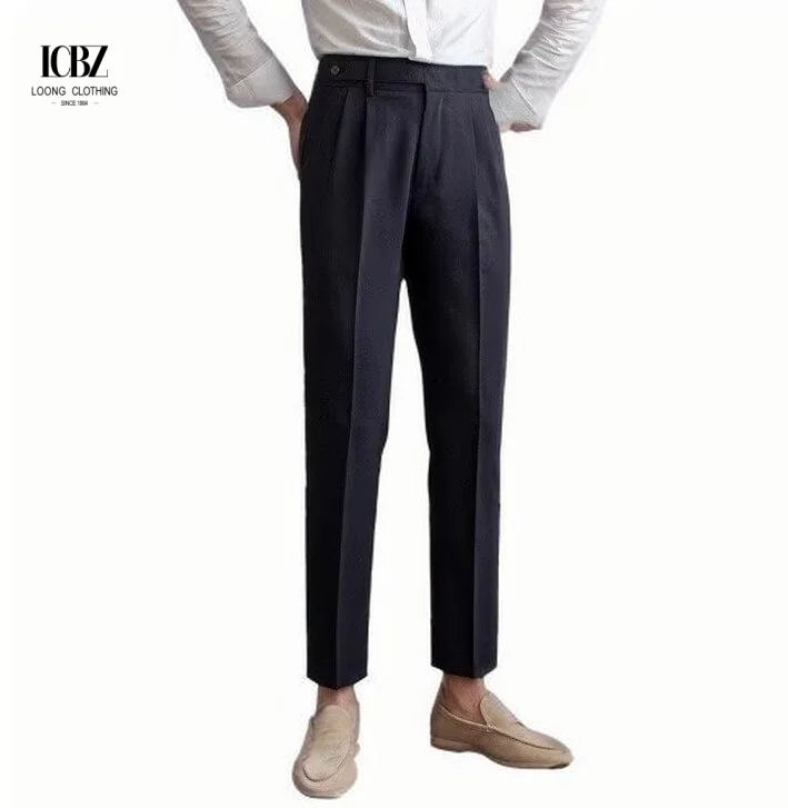 Italian New SAG Men's Business Casual Suit Pants Large Size Non-Ironing Plus Size Options Available Paris Buckle Dress Trousers
