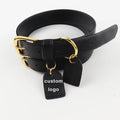 Wholesale Durable Flexible Leash Set Wide Leather Custom Logo Dog Harness Manufacturers Collier Chien