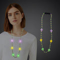 Classic Mardi Gras Beaded with Purple Green Gold Necklace and 6 LEDs Light for Christmas New Year Wedding Decoration & Supplies