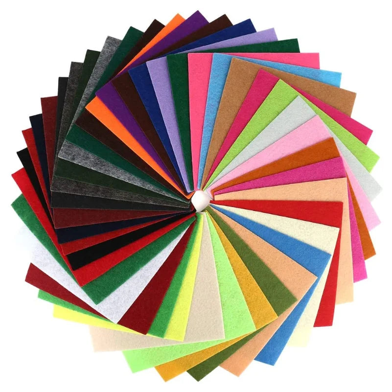 1.2mm Craft Felt Fabric Sheets Non Woven Thick Hard Felt Water-Soluble Breathable Fusible for DIY Sewing Crafts