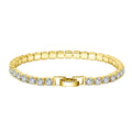 RINNTIN SB93 Wholesale Price 925 Sterling Silver 4A Crystal Clear 4mm Bangle CZ Tennis Bracelets