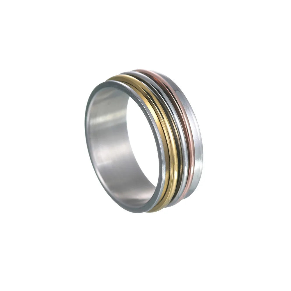 Accessories Jewelry Spinner Stainless Steel Wedding Ring for Women