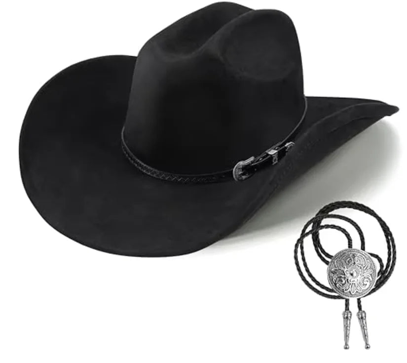 Western Style Wool Felt Cowboy Hat Men