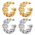 Nabest PVD Stainless Steel Earring Jewelry Tarnish Free Luxuies Hollow Thread Cc Chunky Stud Women Earrings Hoops