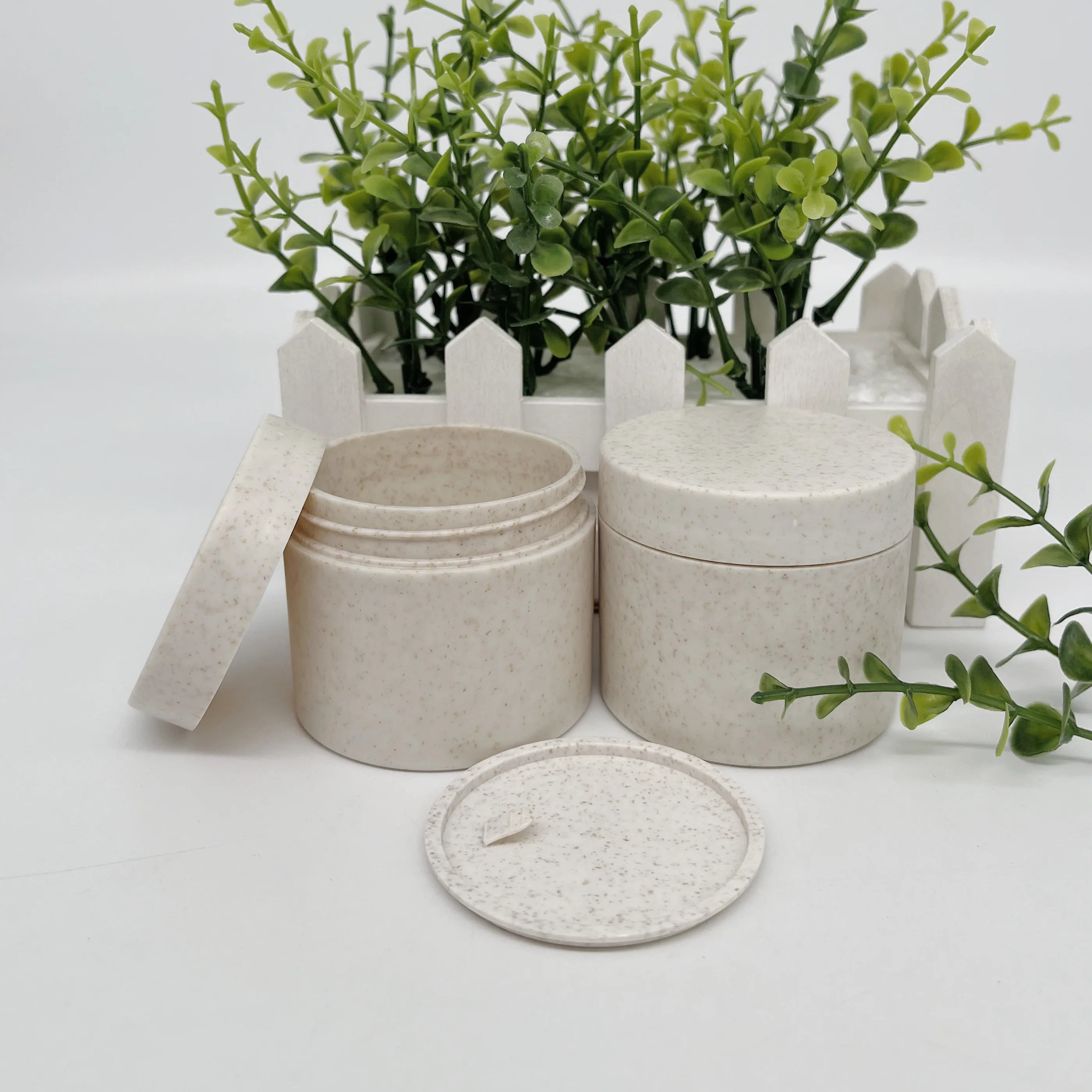 100% Biodegradable Compostable Cosmetic Packaging 30g 50g 100g 120g 150g Moisturizers Cream Organic Cream Jar