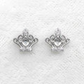 Sterling Silver 3*3mm Semi Mount Stud Earrings Empty Support Blank Claws Setting S925 Base Without Center Stone for DIY Inlay
