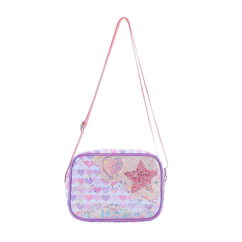 Mini Heart Decor Handheld Crossbody Bags Set - Multi-Color Casual Small Purse for Kids & Women