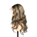 Balayage Color 2/27# Human Hair Lace Front Wigs Highlight 13"x 6" Chinese Remy Hair Hd Lace Frontal Wig