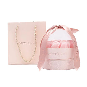 Zebo New Design Christmas Day Rose Jewelry Gift Box Cardboard Round Paper for Flower Box Rose Packaging Gift Box