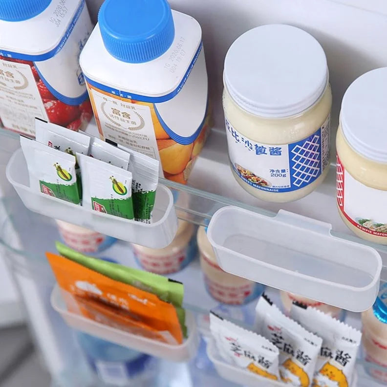 2pcs Storage Drawer Refrigerator Box Rack Fridge Mini Storage Rack Fridge Food Organizer Adjustable Storage Rack