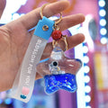 Star Shape Hot Popular Acrylic Lanyard Fluid Liquid Water Oil Bubble Aqua Aquarium Fish Keychain with Floaters