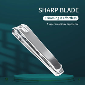 Maca Professional Carbon Steel Silver Fingernail Clippers Big Nail Cutter with Nail File for Nail Salons