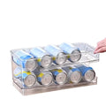Kitchen Stackable 2 Layer Refrigerator Organizer Soda Can Dispenser Storage Box Bins Without Lid for Fridge