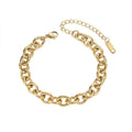 Luxury Design Shiny Gold Ins Style Woven Twisted Chain Only Stainless Steel Bracelet