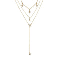 2022 Fashion Trendy Diamond Zircon Starlight Multi Layered Necklaces Chain Necklace