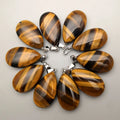 Hot Style Tiger's Eye Lapis Lazis Natural Stone Drop Pendant DIY Necklace Wholesale EBay Hot Stone Pendant