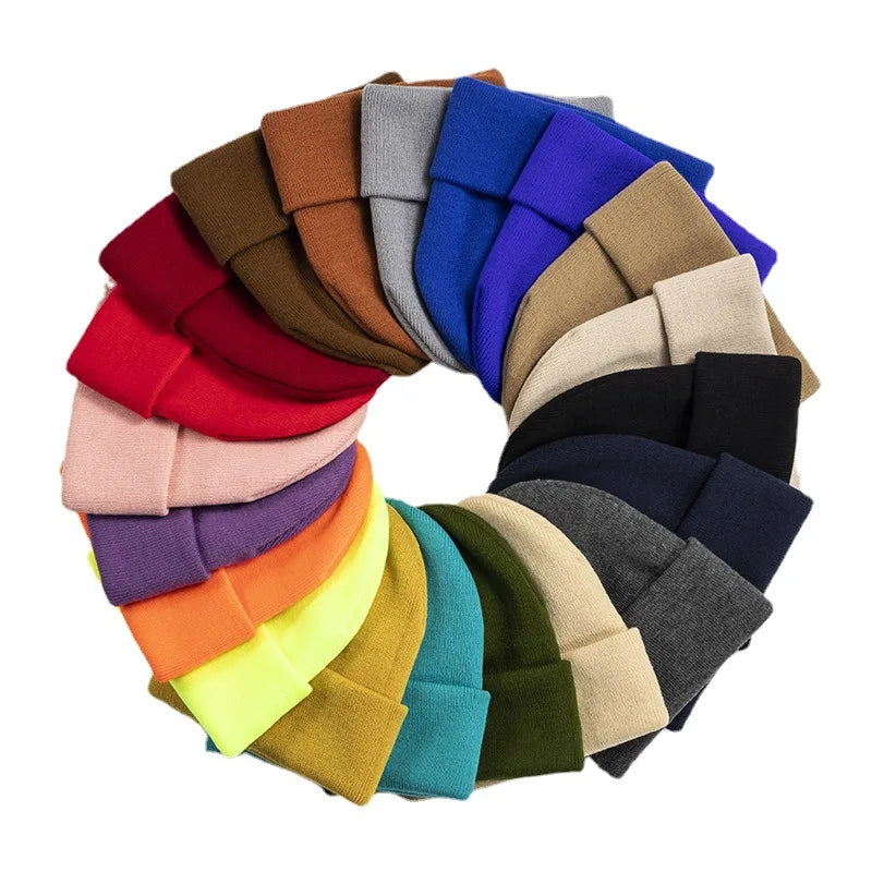 Wholesale Mens Beanie Winter Knitted Designer Beanie Custom Beanie Hats with Custom logo