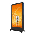 55 Inch Outdoor Full Screen Advertising Monitor IP65 Waterproof Digital Signage With Wheels