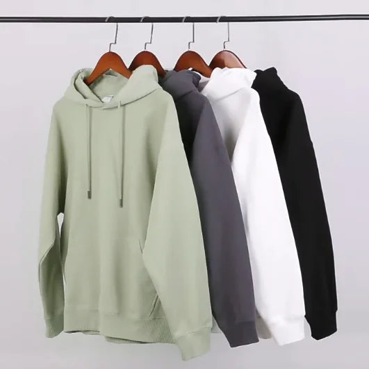 Spring and Autumn Customized Hoodie 480gsm Heavy Weight 100%cotton Pullover Unisex Rib Hem Hoodies