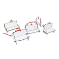 White MDF Wooden Sublimation Memorial Bench Ornament for Christmas Decoration