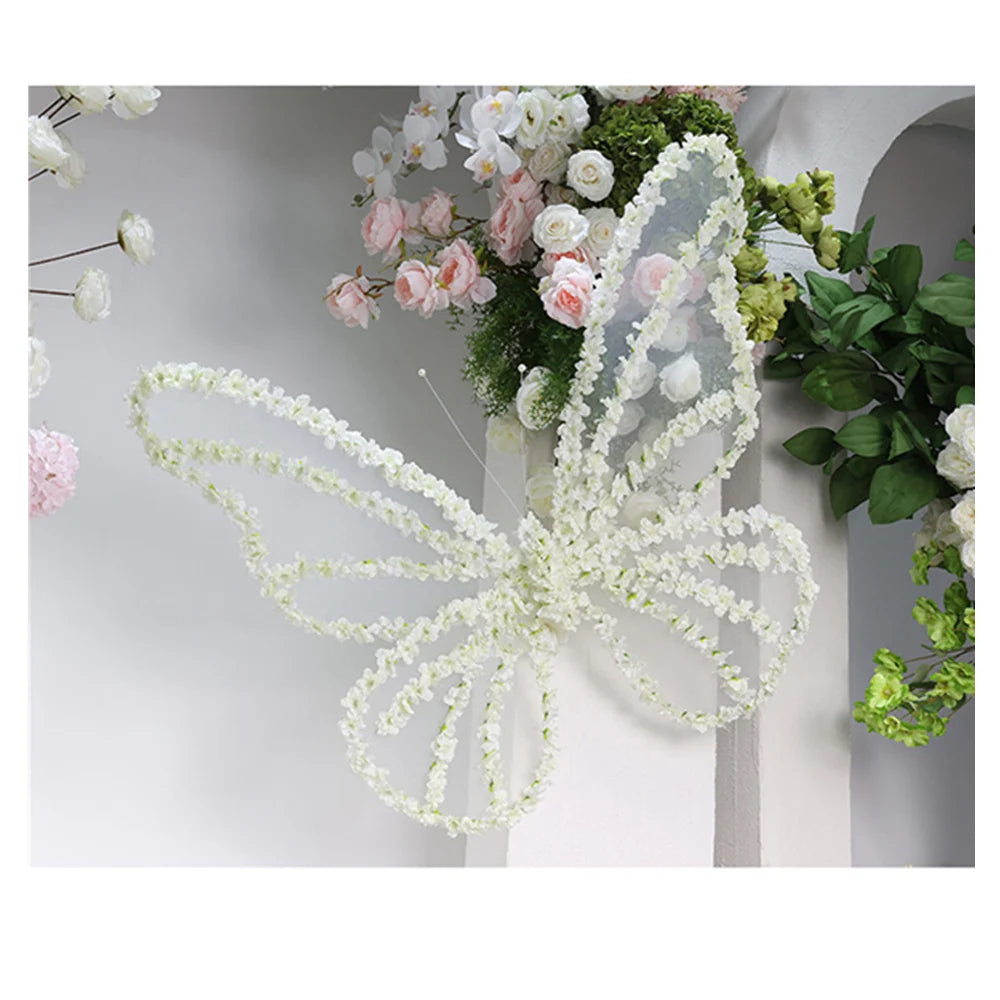 L920 Silk Organza Big Butterflies Giant Handmade Butterfly Decorations butterfly Decoration for Wedding Event Stage Decoration