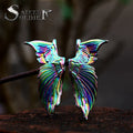 SS8-1104P Steel Soldier Stainless Steel Electroplated Colorful Wing Necklace Accessories Retro Personality Angel Wings