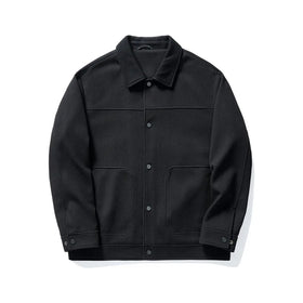 Momaker Vertical Strip Texture Casual Coat Men 2025 Autumn and Winter New Lapel Cargo Style Men's Jacket