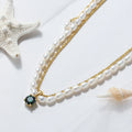 Jiangyuan Gold Plated Layered Natural Pearl Necklaces for Women 925 Sterling Silver Fine Jewelry Necklaces Wholesale