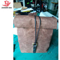Large Insulated Canvas Backpack Adults EPE Aluminum Foil Lunch Thermal Bag Zipper School Work Freezer Summer Water Resistant