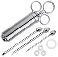 Meat Injectors for Smoking Professional Turkey Injector Syringe Kit with Case Stainless Steel Turkey Injector