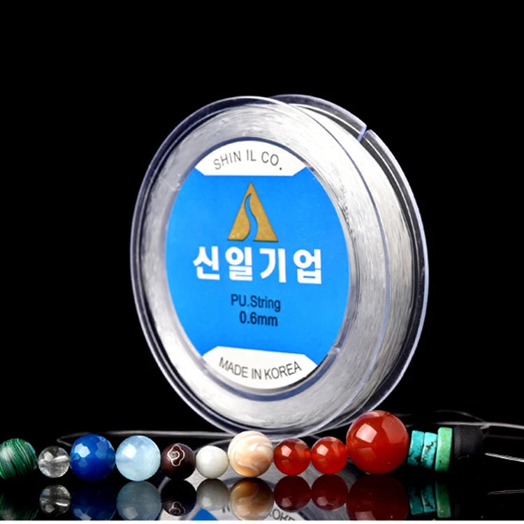 ST1034 Transparent Round Strong Crystal TPU Elastic Cord for Jewelry Making 0.4mm 0.5mm 0.6mm 0.7mm 0.8mm 1.0mm