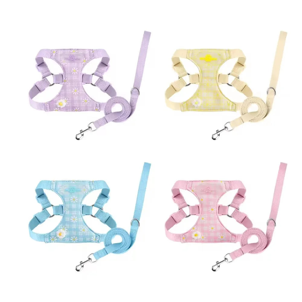 Wholesale Cute Simple Style Lightweight and Adjustable Suitable for Small Dogs Pet Dog Harness