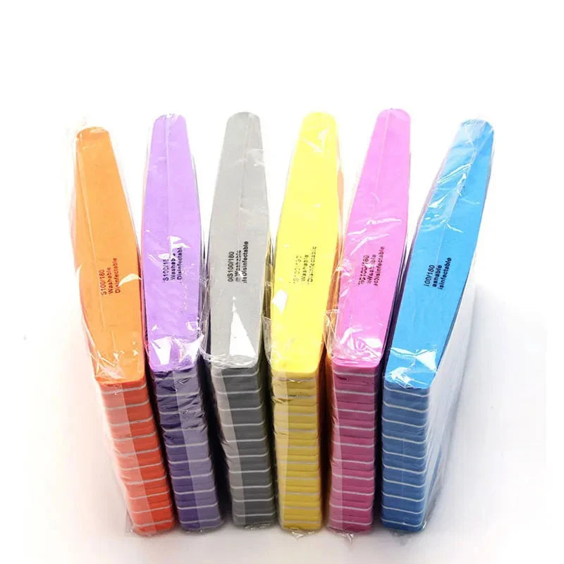 Diamond Mix Color Nail Files Sponge Diamond Nail Buffer File Washable Lime Unghie 100/180 Nail Polish Buffer Block Suppliers