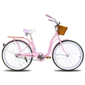 JOYKIE Customizable 26 Inch Retro Fixie Bike Hi Ten Steel Single Speed Land Cruiser for Lady
