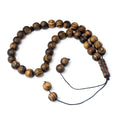 33 Muslim Prayer Beads Made of Pine Wood 12mm Round Bead Bracelet Arabic Prayer Counting Misbaha Ramadan Jewelry Wholesale